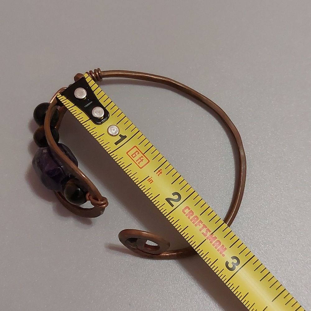 Artisan Solid Copper With Amethyst And Other Natu… - image 4